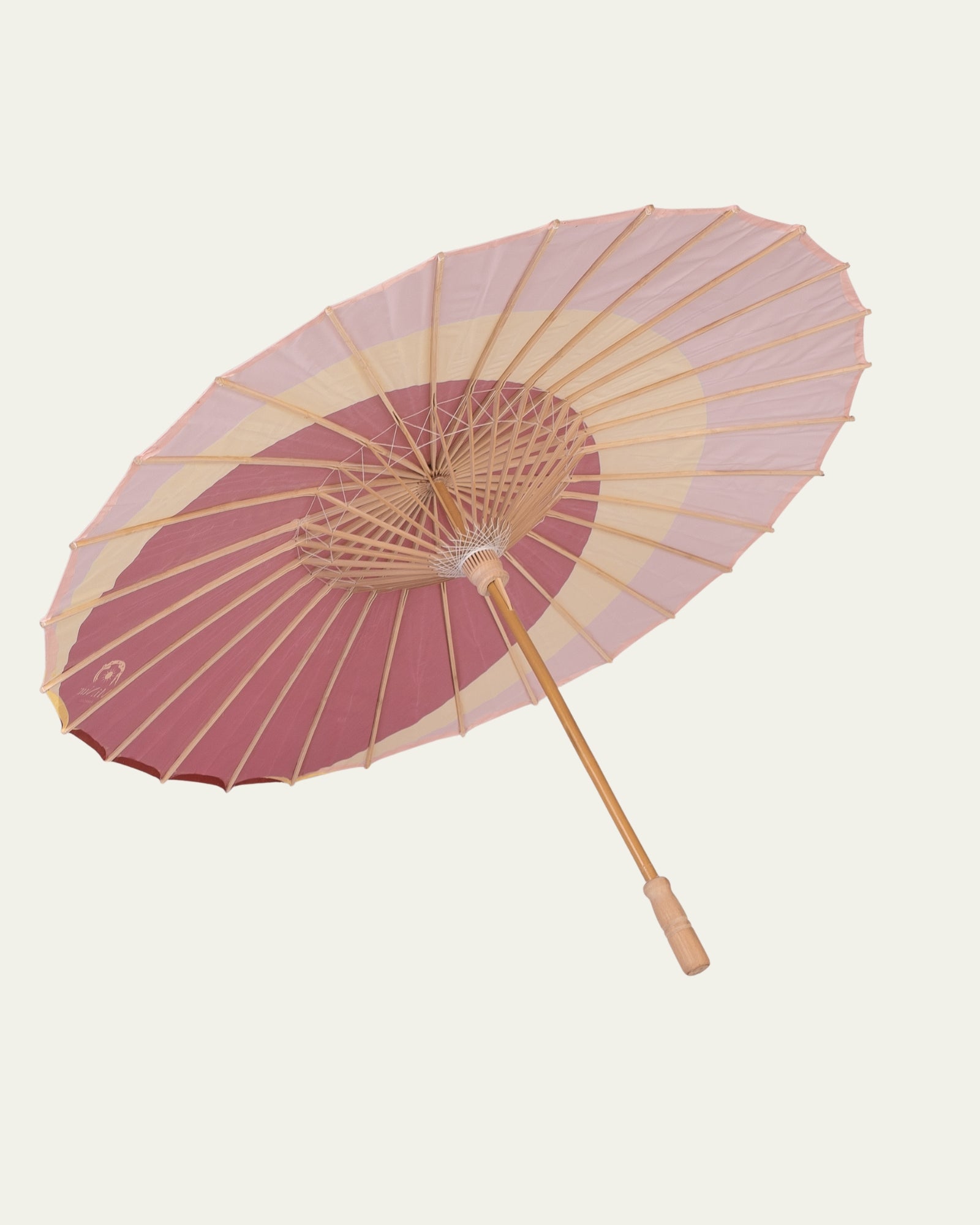parasol stroller umbrella Imperial Tria UPF stroller umbrella in red, cream, and pink