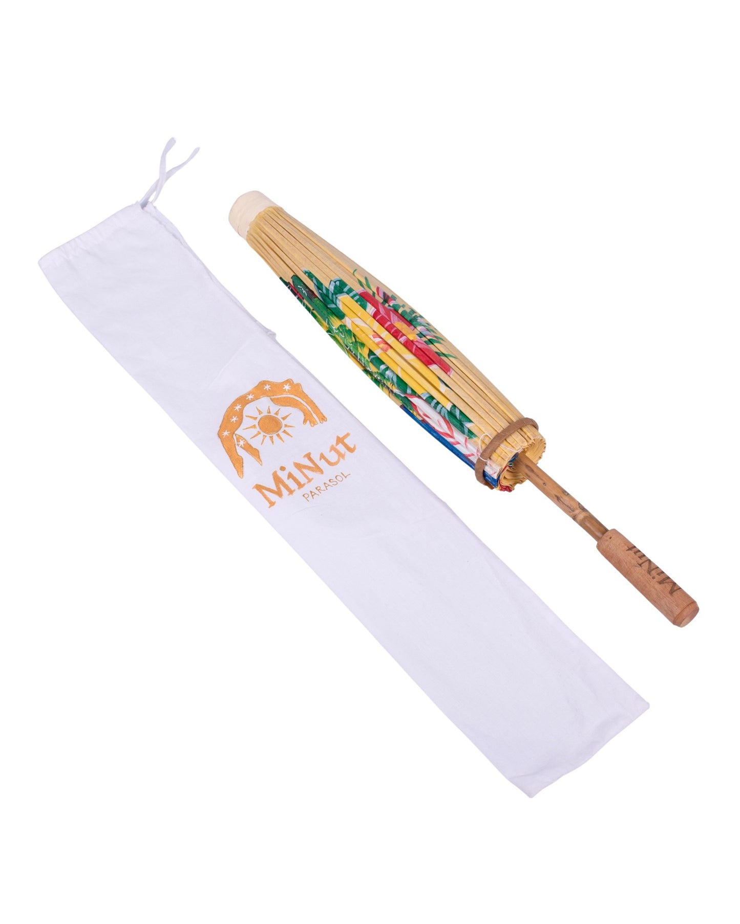 Perroquets siamois - Multicolore sur fond crème